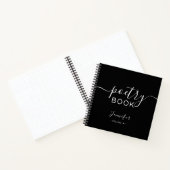 Elegant Black Script Your Name Poetry Notitieboek (Binnen)
