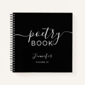 Elegant Black Script Your Name Poetry Notitieboek (Voorkant)