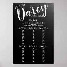 Elegant Black Seating Chart