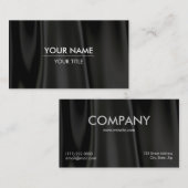 Elegant Black Silk Visitekaartje (Voorkant / Achterkant)
