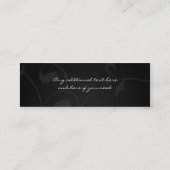 Elegant Black Silver afstuderen Name Card Contactkaartje (Achterkant)