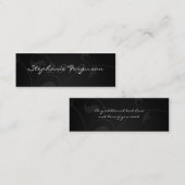 Elegant Black Silver afstuderen Name Card Contactkaartje (Voorkant / Achterkant)