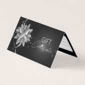 Elegant Black Silver Bow Classy Luminous Gift Card Kaart (Voorkant)