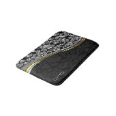 Elegant Black & Silver Damascus Gold-accessoires Badmat (Gekanteld)