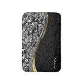 Elegant Black & Silver Damascus Gold-accessoires Badmat (Voorkant Verticaal)