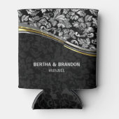 Elegant Black & Silver Damascus Gold-accessoires Blikjeskoeler (Voorkant)