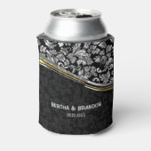 Elegant Black & Silver Damascus Gold-accessoires Blikjeskoeler (Blikje Achterkant)