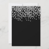 Elegant Black Silver Foil Confetti Vrijgezellenfee Kaart (Achterkant)