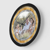 Elegant Black Silver Gold Foil Aangepaste naam Fot Grote Klok (Hoek)