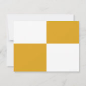 Elegant Black Silver Gold Modern Simple Wedding RSVP Kaartje (Achterkant)