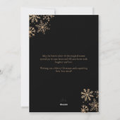 Elegant Black Silver Gold Script Christmas Tree Feestdagenkaart (Achterkant)