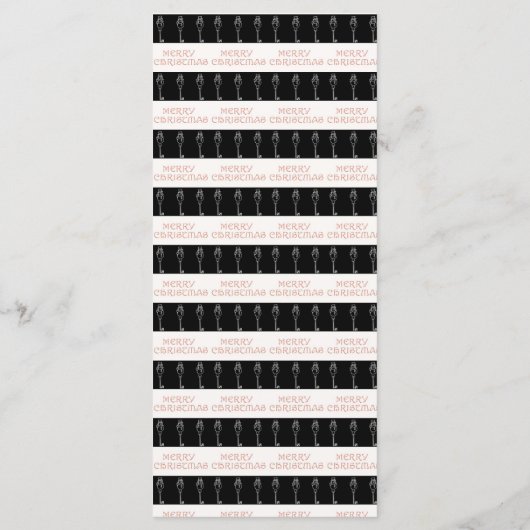 Elegant Black & Silver-kerstmenu met Snowman Menu (Achterkant)