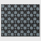 Elegant Black Silver-kerstsnowflake Cadeaupapier (Vlak)