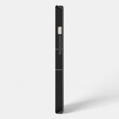 Elegant Black Silver Monogram Name Persoonlijk iPhone Hoesje (Linkerkant)