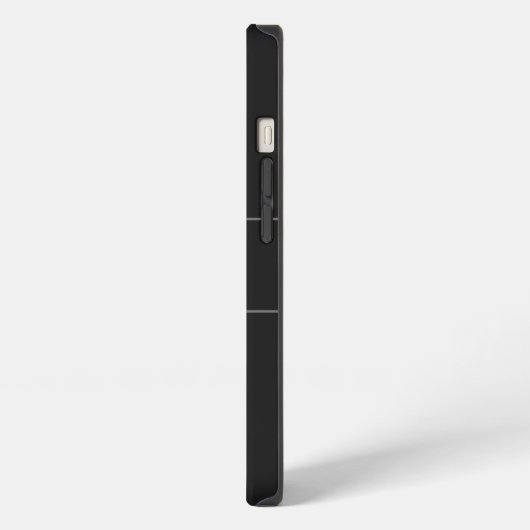 Elegant Black Silver Monogram Name Persoonlijk iPhone Hoesje (Linkerkant)