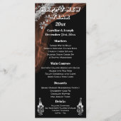 Elegant Black Silver New Year Menu & Champagne (Voorkant)