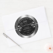 Elegant Black Silver Product Labels Diamonds Logo (Envelop)