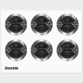 Elegant Black Silver Product Labels Diamonds Logo (Vel)