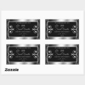 Elegant Black Silver Product Labels Diamonds Logo (Vel)