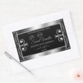 Elegant Black Silver Product Labels Diamonds Logo (Envelop)