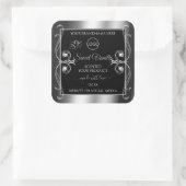 Elegant Black Silver Product Labels Diamonds Logo (Tas)