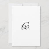 Elegant Black Silver Script 60th Birthday Kaart (Achterkant)