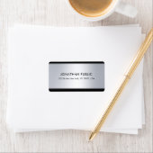 Elegant Black Silver Sjabloon Adres Etiket (Insitu)