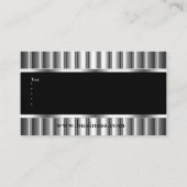 Elegant Black Silver Visitekaartje (Achterkant)