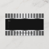 Elegant Black Silver Visitekaartje (Achterkant)