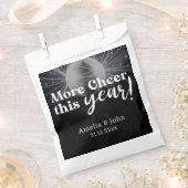 Elegant Black Silver White Nieuwjaar van het Eve W Bedankzakje (Geknipt)