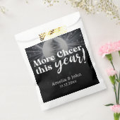 Elegant Black Silver White Nieuwjaar van het Eve W Bedankzakje (Gezegeld)