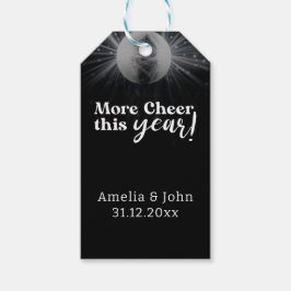 Elegant Black Silver White Nieuwjaar van het Eve W Cadeaulabel