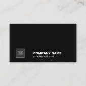 Elegant Black Simple Plain Professional Corporate Visitekaartje (Voorkant)