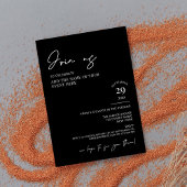 Elegant Black Simple Script Corporate Event Kaart