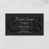 Elegant Black Snake Pattern Dark Colors Monogram Visitekaartje (Achterkant)