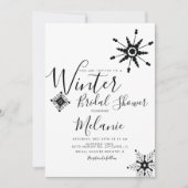 Elegant Black Snowflake-kerstVrijgezellenfeest Kaart (Voorkant)