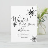 Elegant Black Snowflake-kerstVrijgezellenfeest Kaart (Staand voorkant)