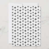 Elegant Black Snowflake-kerstVrijgezellenfeest Kaart (Achterkant)