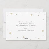 Elegant Black Snowflake Photo Merry Kerstry Feestdagenkaart (Achterkant)