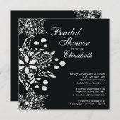 Elegant Black Snowflakes Winter Vrijgezellenfeest Kaart (Voorkant / Achterkant)