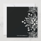 Elegant Black Snowflakes Winter Vrijgezellenfeest Kaart (Achterkant)