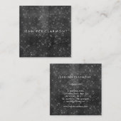 Elegant Black Sparkle Beaukle Stylist Vierkante Visitekaartje (Voorkant / Achterkant)