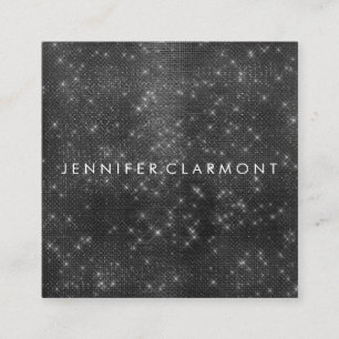Elegant Black Sparkle Beaukle Stylist Vierkante Visitekaartje