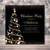 Elegant Black Sparkle-kerstboom Kaart