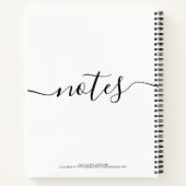 Elegant Black Specialized Journal Jouw naam Notitieboek (Achterkant)