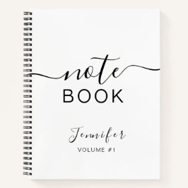 Elegant Black Specialized Journal Jouw naam Notitieboek