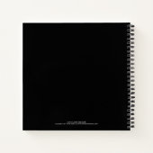 Elegant Black Specialized Sketchbook Jouw naam Notitieboek (Achterkant)