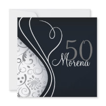 Elegant Black Square Invitation