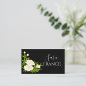 Elegant Black Standard, 3,5-inch x 2,0-inch Visite Visitekaartje (Staand voorkant)