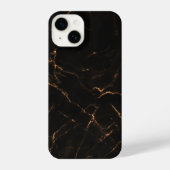 Elegant Black Stone Marble Pattern iPhone Hoesje (Achterkant)